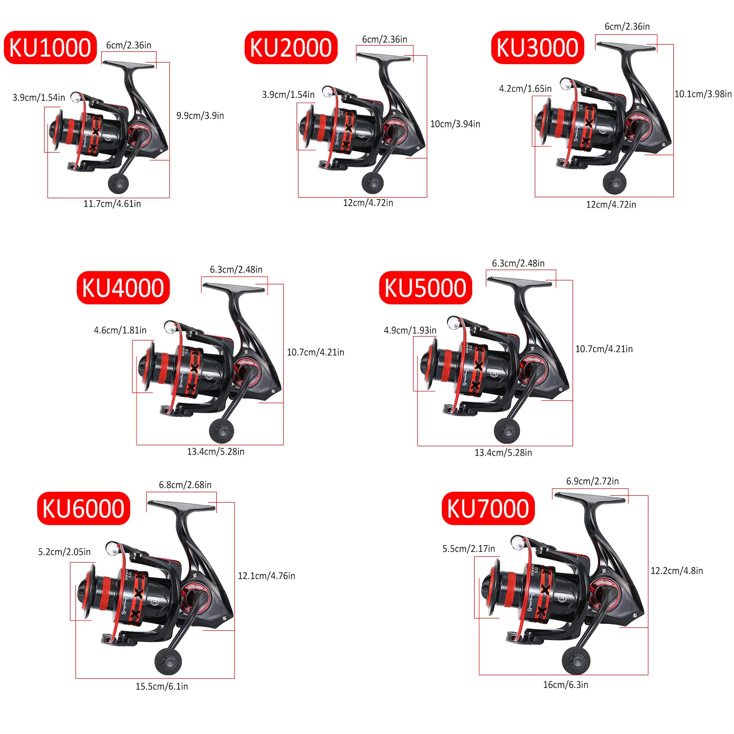 Spinning Fishing Reels Fishing Reel 1000-7000 Stainless Steel Bearing 15KG Max For Carp Tackle