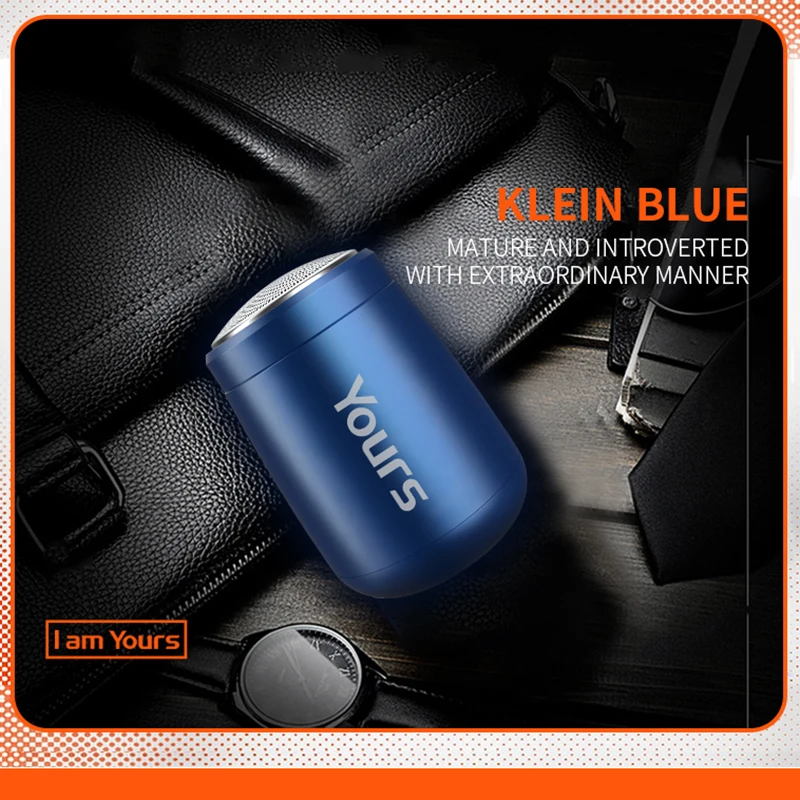 AIKIN Yours 미니 전기 면도기, 블루 그레이 컬러