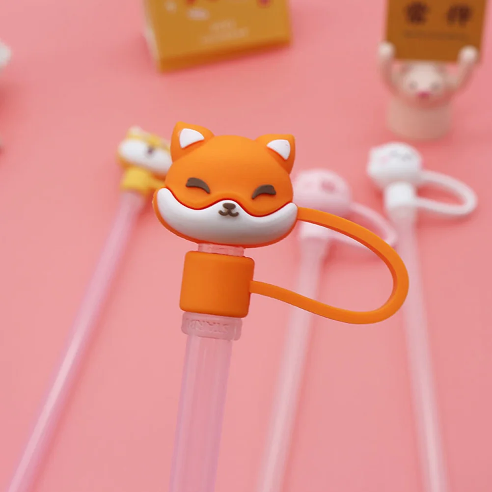 

6 Pcs Cap Pipette Tip Dust-proof Straw Shot Animal Caps Covers Silica Gel Drinking