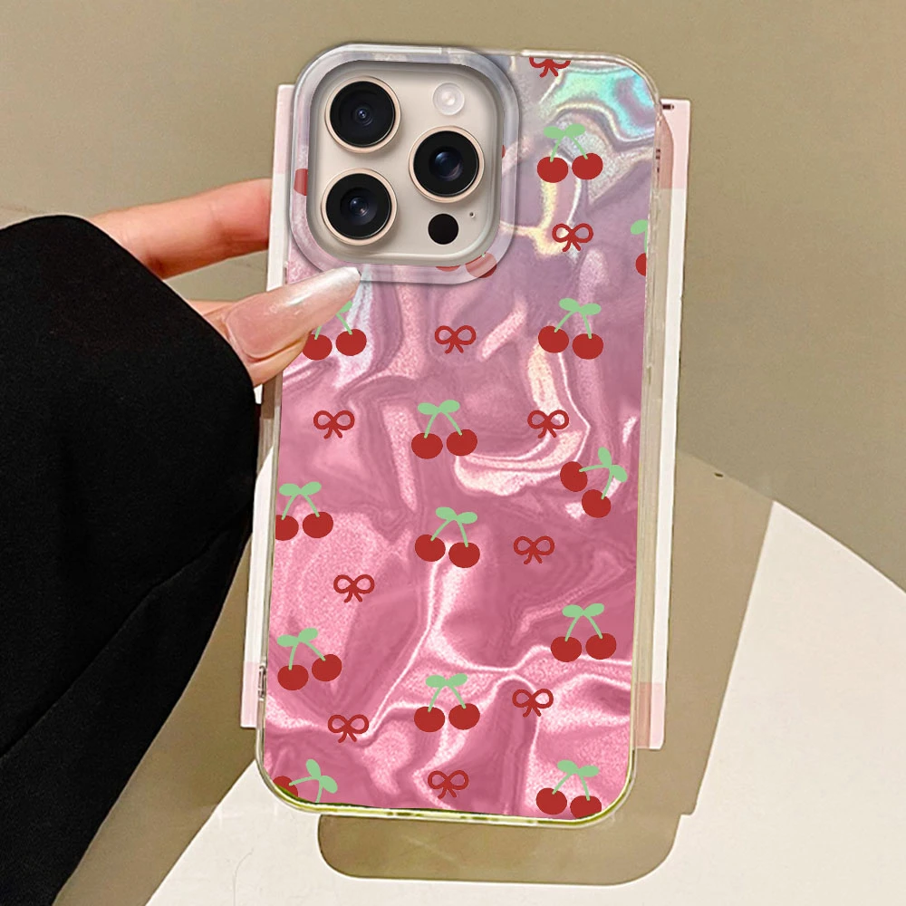 Red Cherry Summer Fruit Silicone Phone Case