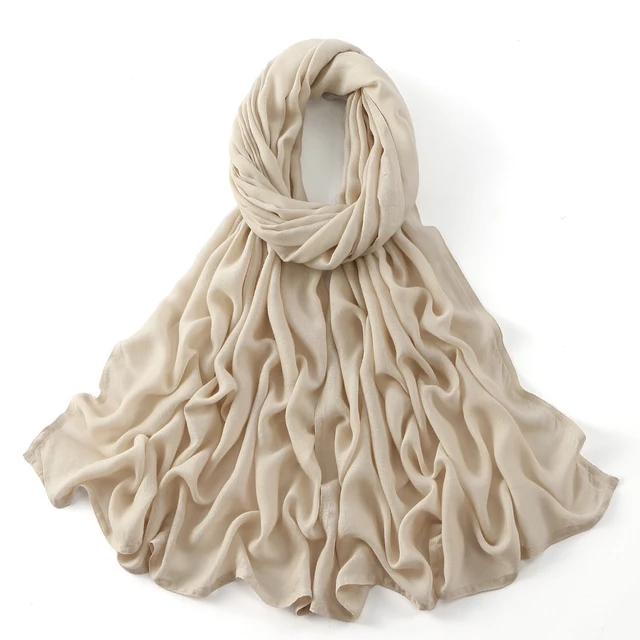 106480-219ebb.jpg 185*75 cm musulman Modal Hijab rayonne coton châles pour femmes mince plaine écharpe grande taille foulard islamique Turban bandeau