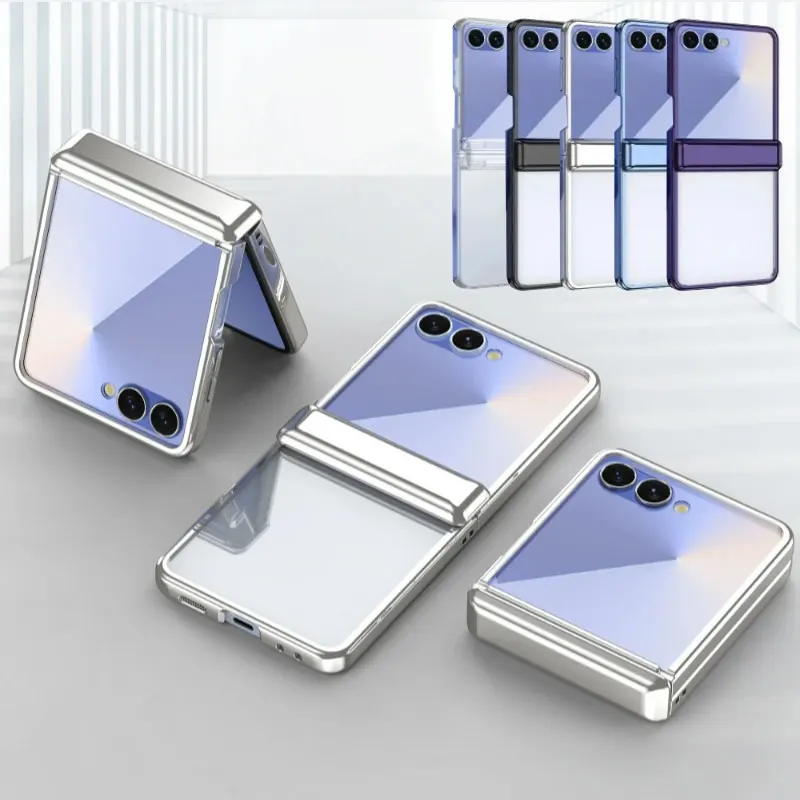 Electroplated Hinge Full Protection Case with Tempered Film Protective Cover