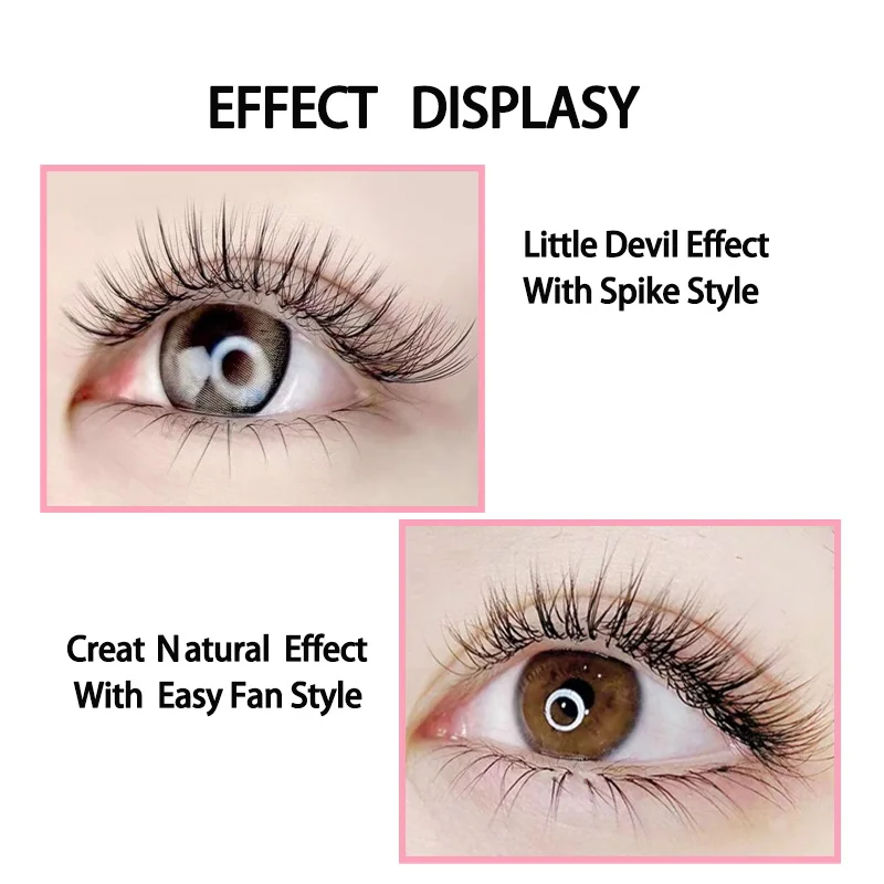 5d easy fan Wimpern verlängerung natürlicher weicher Nerz falsche Wimpern Spike Fee einzelne Wimpern russisches Volumen vorgefertigte Fan Cluster – Detail 7