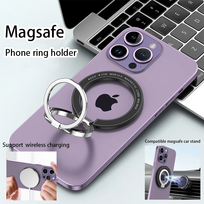 Drehbare Magnetische Telefon Ring Halter für iPhone 13 12 für MagSafe  Zubehör Einstellbare Finger Ring Grip Ständer Für Magnet Fall - AliExpress