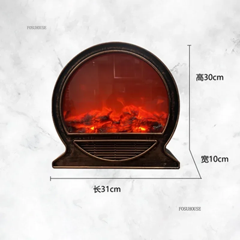 Nordic Simulation Electric Fireplaces Decoration Indoor Fake Stove Modern Home Decoration Room Ornaments Flame Atmosphere Lamp C