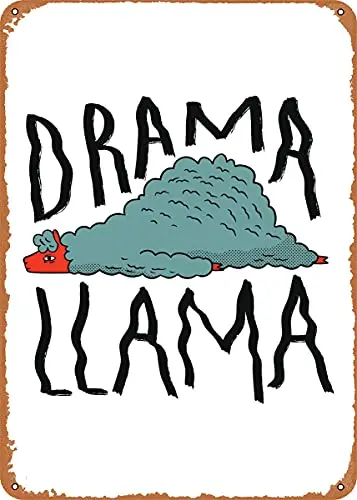 

Drama Llama Alpaca Vintage Look Metal Sign Patent Art Prints Retro Gift 8x12 Inch