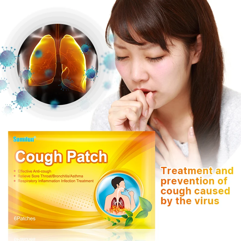

6/ Bag Sumifun new pink cough and asthma sticker, cough relief sticker, acupuncture point sticker, adult plaster patch health