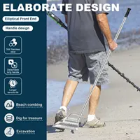 55inch Metal Detecting Sand Scoop Stainless Steel Beach Treasure Hunting Sand Scoop with Removable Long Handle for Beach Diving 2