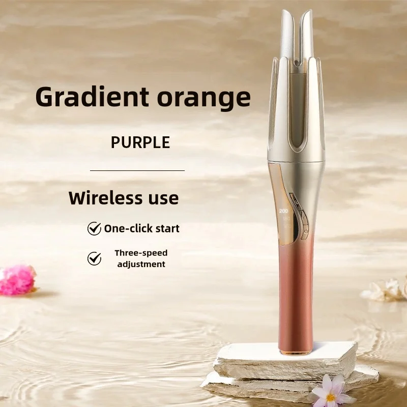 Portable 32mm Large Wave Lazy Curler with Wireless Charging and Automatic Dormitory Electric Curler