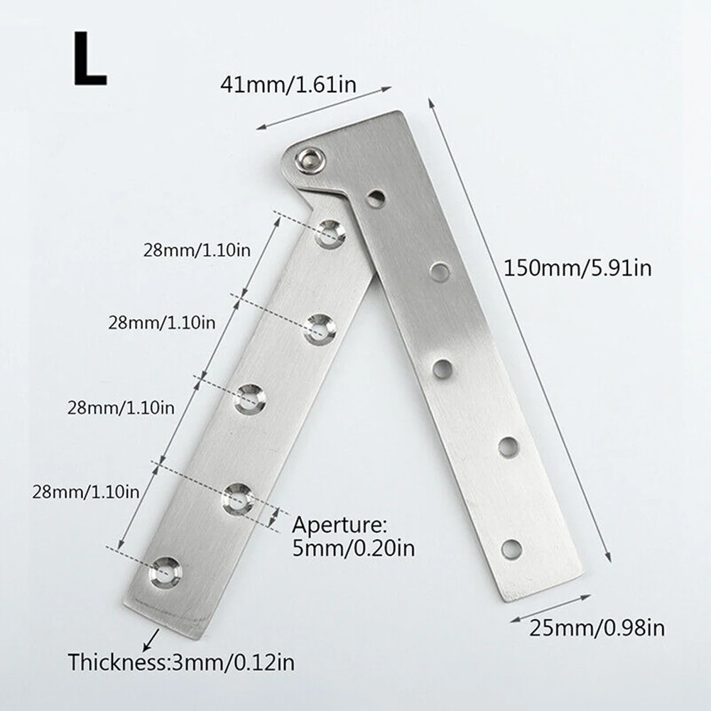 Heavy Duty Stainless Steel Invisible Door Hinge Silver Tone Suitable for Internal and Screen Doors Provides Enhanced Security
