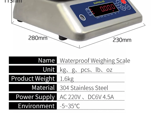 Waterproof 6kg Digital Weighing Scale 15kg 30kg Counting Scale Seafood  Electronic Fishing Food Waterproof Scales - AliExpress