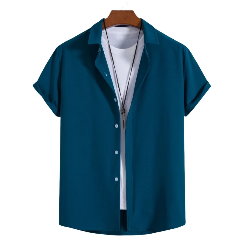 Hawaiian Shirts For Men Shirt Men's Designer Luxury T-shirt Fashion T-shirts Man Free Shipping Clothing Blouses Social Cotton