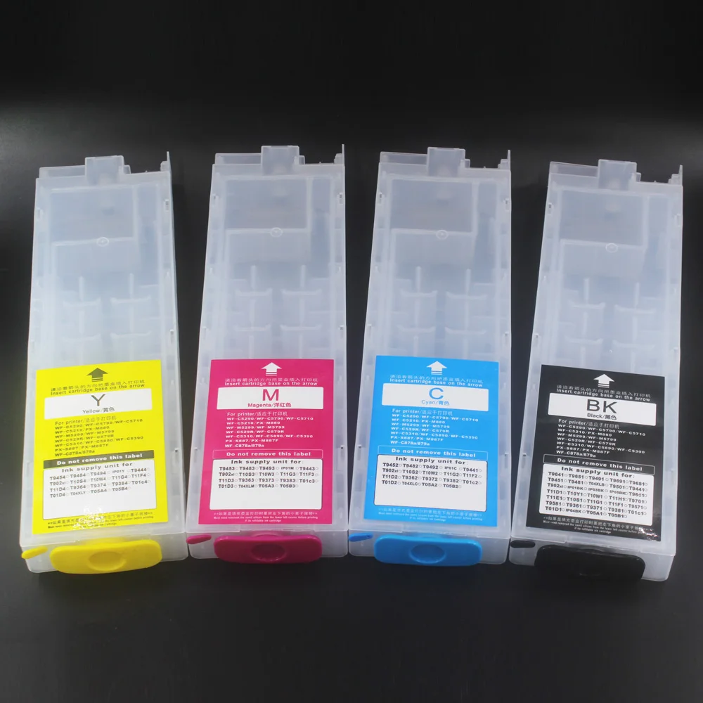 1set Refill Ink Cartridge Compatible For Epson WF-C5790 WF-C5710 WF-C5290 WF-C5210 WF-C5310 C5390 C5810 WF-C5890 Printer No Chip