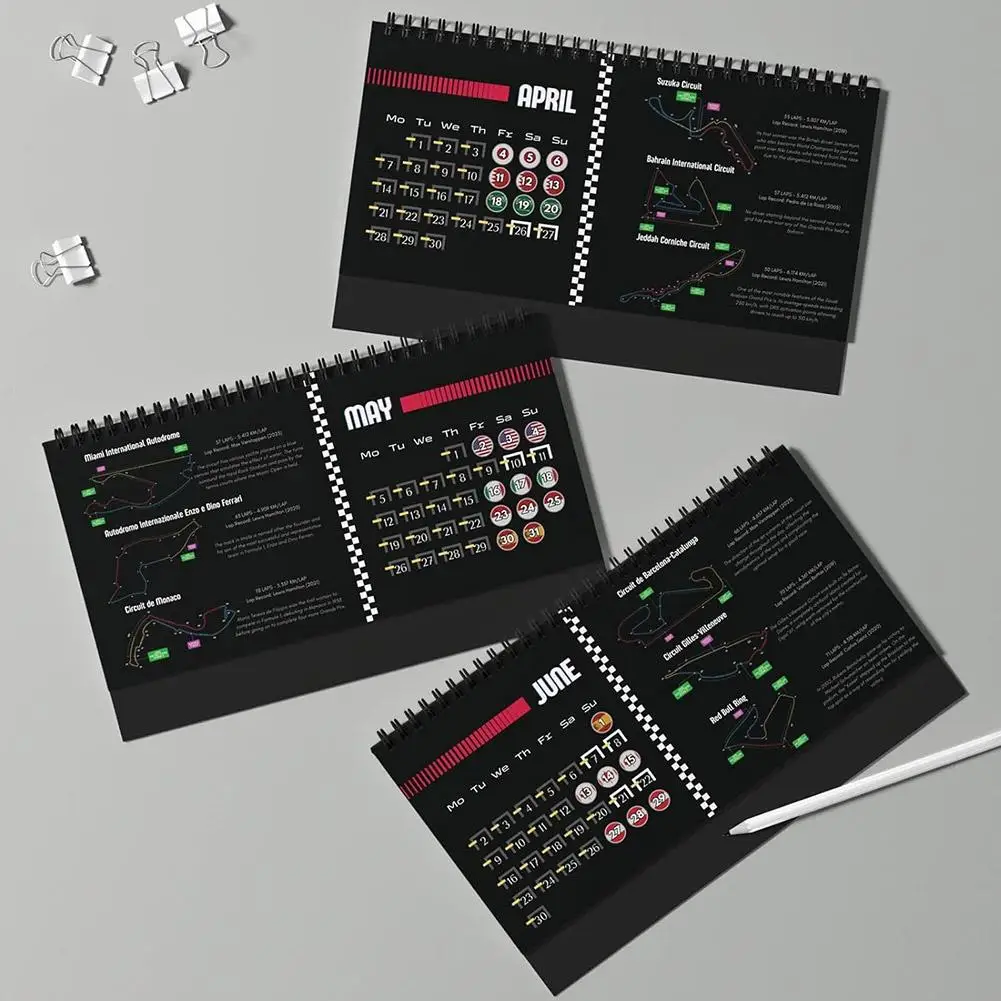 F1 Calendar desk calendar wall calendar paper wall calendar habit tracker calendar