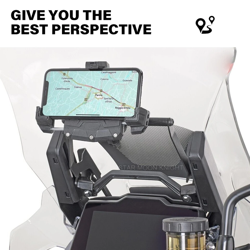 KHQEZ(小さな店) オートバイ電話ホルダーフォークステムブラケット GPS
