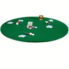 Felt Poker Table Cover Round Fitted 36-48in Stretch Fit Green Felt Card Table Cover Table Cloth Protector for Mah JongPoker 1