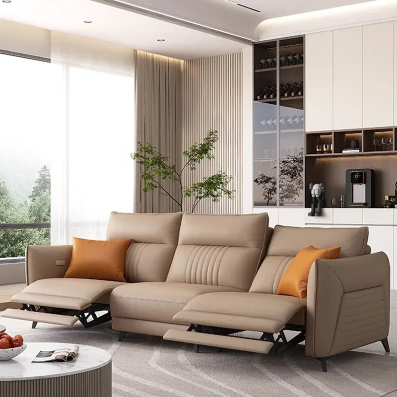 

Puffs Reclining Sofas Lazy Leather Sectional Electric Modular Reclinable Accent Couch Beauty Divano Letto Living Room Furniture