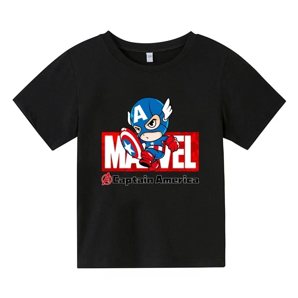 thumbnail image 1 of Nueva camiseta de verano con estampado de dibujos animados para niños y niñas, de algodón, de manga corta, a la moda, para verano, 1 of 5