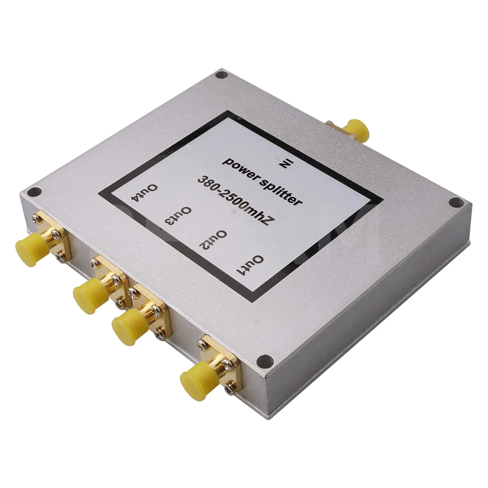 4 Way SMA rozdzielacz mocy 380mhz ~ 2500MHz SMA siła żeńska dzielnik kabel sygnałowy Splitter żeński dzielnik