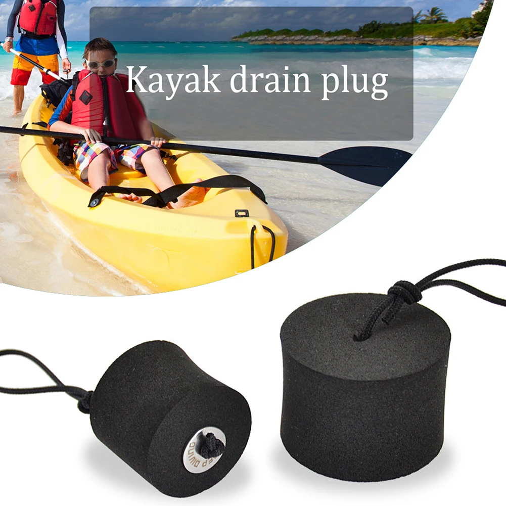 4pcs Kayak Scupper Stopper With Cord Rope High Elasticity EVA Drain Holes Plugs Kayak Marine Boat Accessory bookshelves little yellow bookend accessory cartoon stopper stand household lovely white resin office