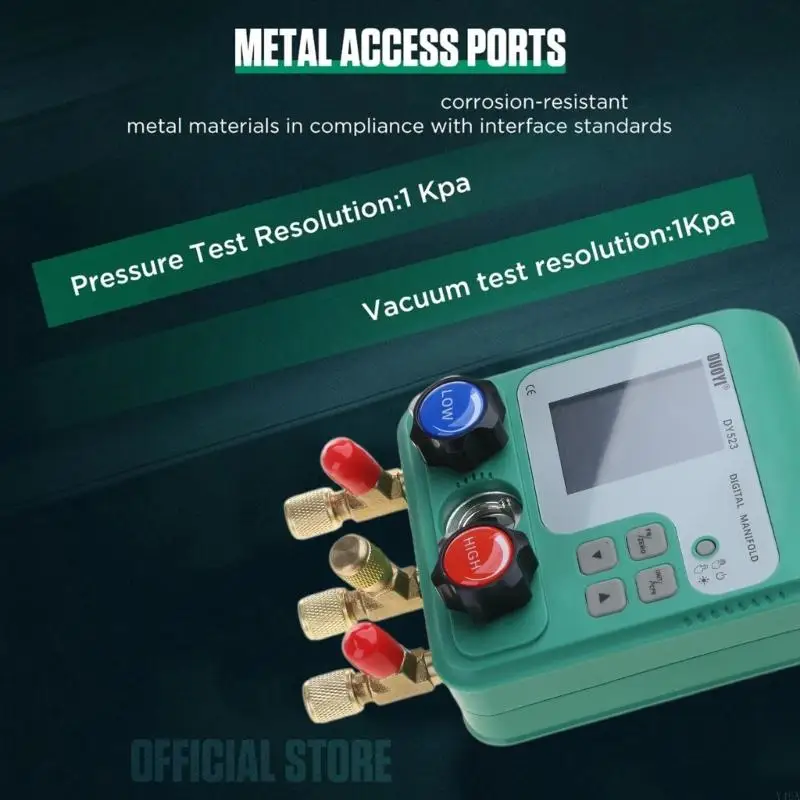 Y4UA Automotive Air Conditioning Vacuum Pressure Gauge for Refrigerants Measurement