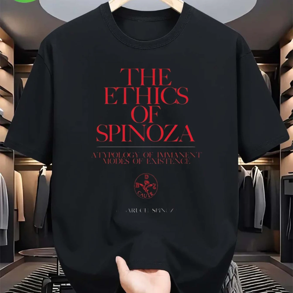 Spinoza 76 Encounters Deleuze 철학 티셔츠, 키치 디자인의 남성..