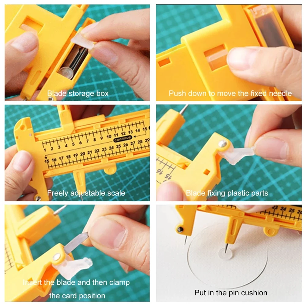 Compass Circle Cutter Round Paper Knife DIY Adjustable Circular Cardboard Paper Cutting Tools Badge Button Maker paper cutter,circular cutter