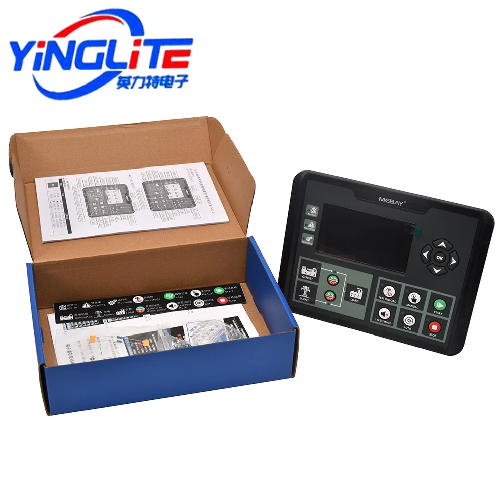Mebay LCD 자동 시작 제어판 발전기 컨트롤러 DC70D DC72D DC70DR DC72DR MK2 디젤 발전기 예비 부품