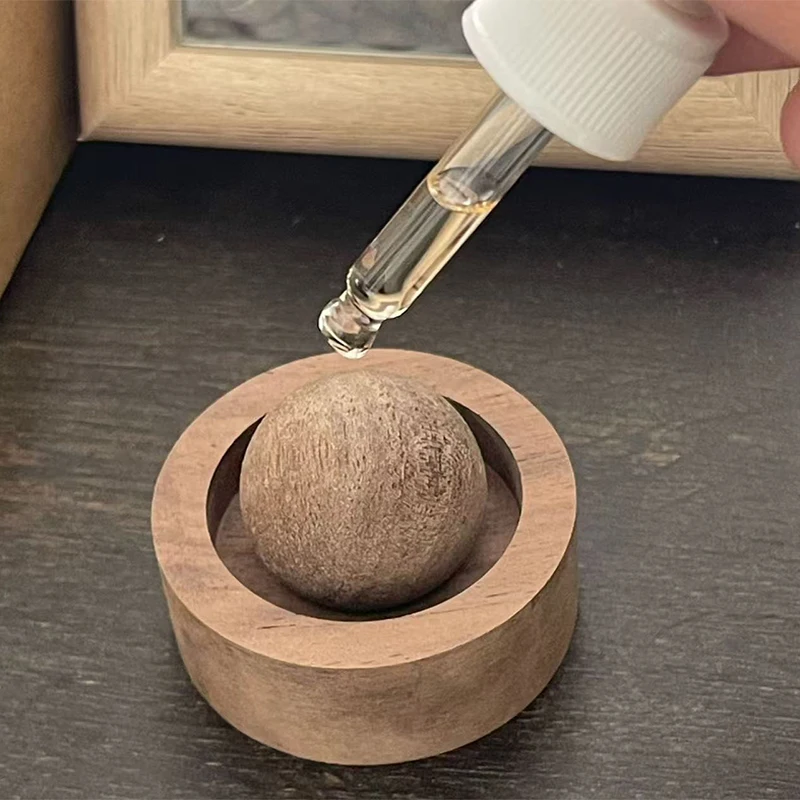 Solid Wood Spherical Essential Oil Wooden Essential Oil Diffuser Bedroom Aromatherapy Eliminate Room Odor With Home Decoration