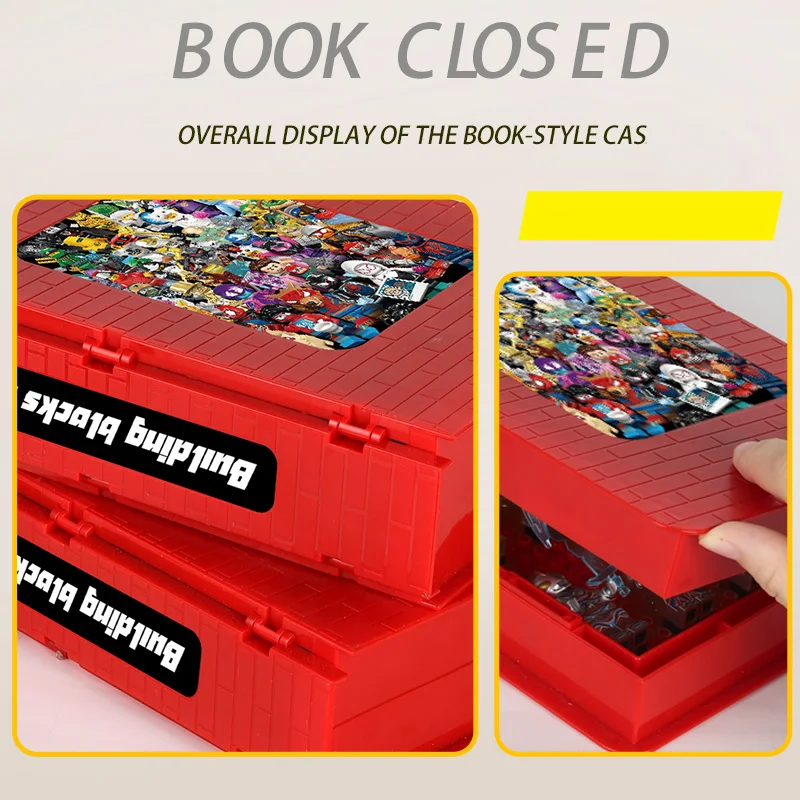 Elegant Minifigure Display Case & Stand - Dustproof Storage Organizer, Perfect Kids' Toy Gift with Openable Design