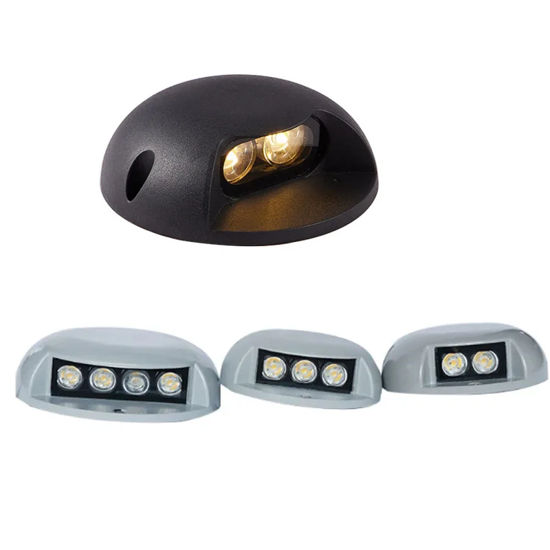 Outdoor LED step light waterproof garden decoration lamps Stair Light Wall Embedded Underground Lamp Lighting Deck Footlights 85-265V IP68 DC12V