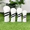 3pcs Waterproof Striped Golf Headcovers - Durable Protection For Your Clubs 1