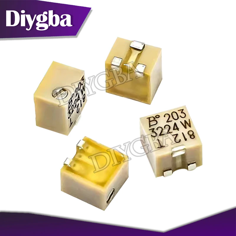 

10 шт., 3224 Вт SMD триммер для точных работ, 100r, 200R, 500R, 1K, 2K, 5K, 10K, 20K, 50K, 200K, 500K, K, 1M