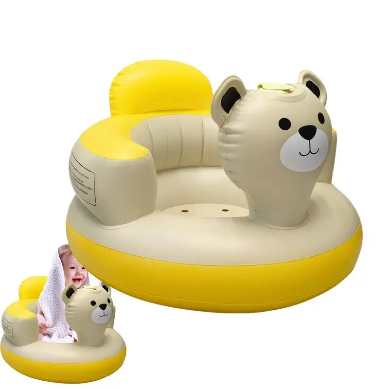 

Blow Up Baby Seat Cartoon Bear Baby Shower Chair Baby Floor Seats For Babies 6-24 Months Children Sitting Up Chair For Inside