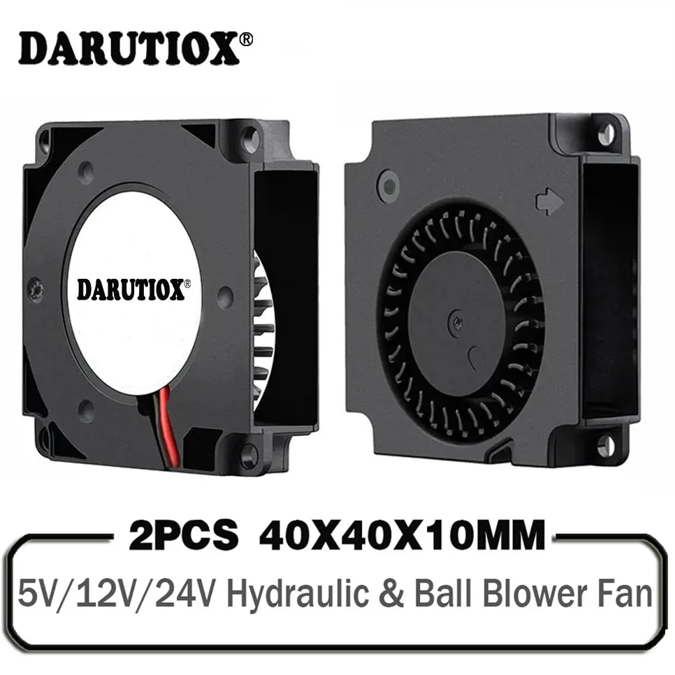 2PCS 40mm 3D Printer Fan 12V 24V 5V 4010 Blower Printer Cooling Accessories DC Turbo Blower Fan Radial Fans 40x40x10mm