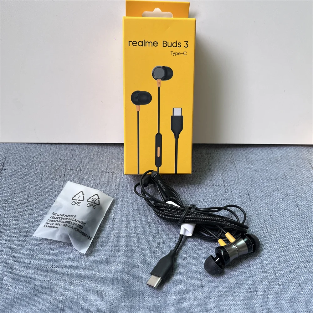 Realme Buds Realme X3 Type C Earphones Headphone Jack Earphone For