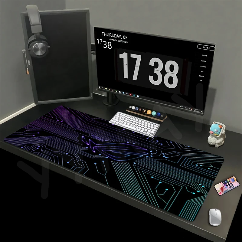 

Gamer Mousepad ASUS Mouse Pad Lock Edge Large Mouse Mat Natural Rubber Desk Rug PC Desk Mats Design Mousepads 100x50cm