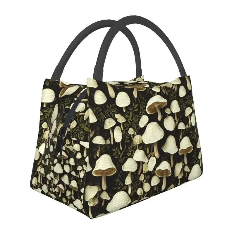 

Deadly Orange Mushrooms Insulated Lunch Tote Bag for Women Resuable Thermal Cooler Bento Box Outdoor Camping Travel