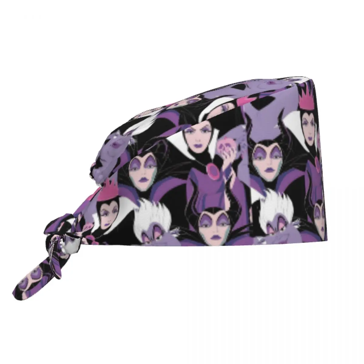 Benutzerdefinierte verstellbare Maleficent Anime Cartoon Arbeitsmütze Damen Herren Scrub Caps Scrub Nursing Doctor Surgeon Cap für Zahnarzt