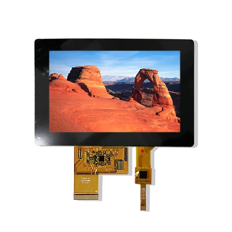 Polegada Transflective Lcd 800*480 Hx8264 Mais Luz Solar Hx8664 Readable16 18 24 Rgb Interface Lcd Módulo Ctp Pcap Tela de Toque Nenhum Eol 5.0
