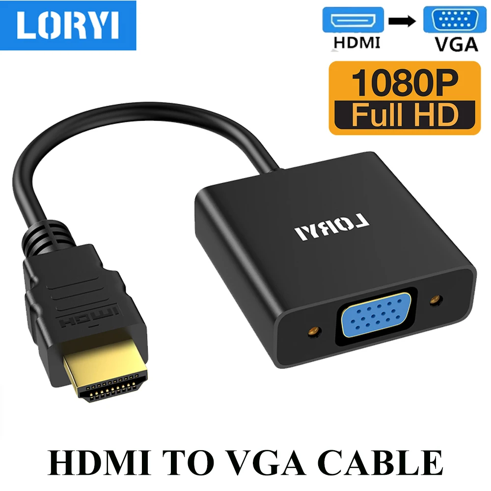 Cavo Da Hdmi A Vga Maschio A Femmina Adattatore Da Hdmi A Vga Placcato In Oro 1080P 60Hz Per Proiettore Monitor Pc Portatile Hdtv Xbox E Altro