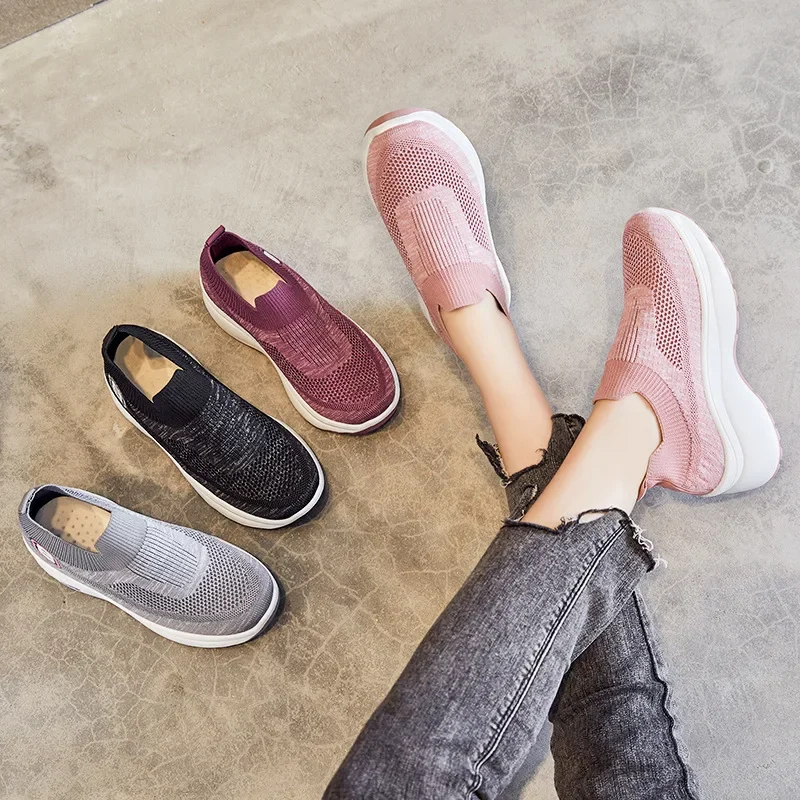 Women Orthopedic Walking Shoes Breathable Mesh Slip-On Sneakers Nursing Work Comfortable Casual Cushion Athletic Running Joggers 5