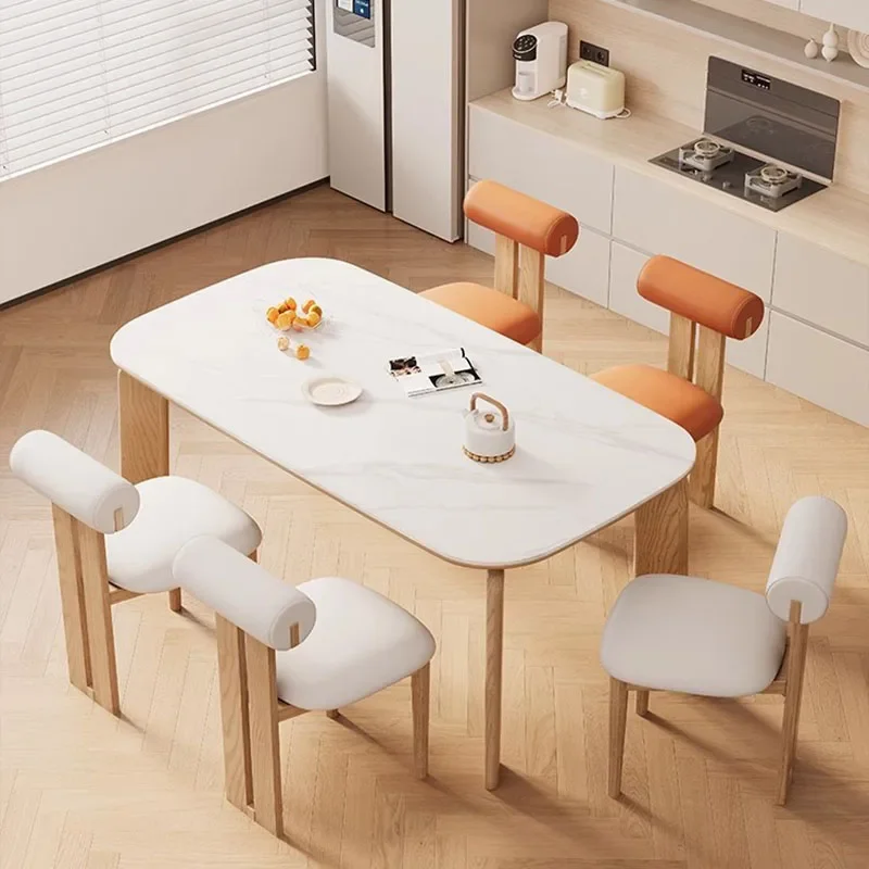

High Quality Dining Table Set Luxury Restaurant Modern Relax Wooden Kitchen Console Desk Juego De Comedor Furniture Living Room