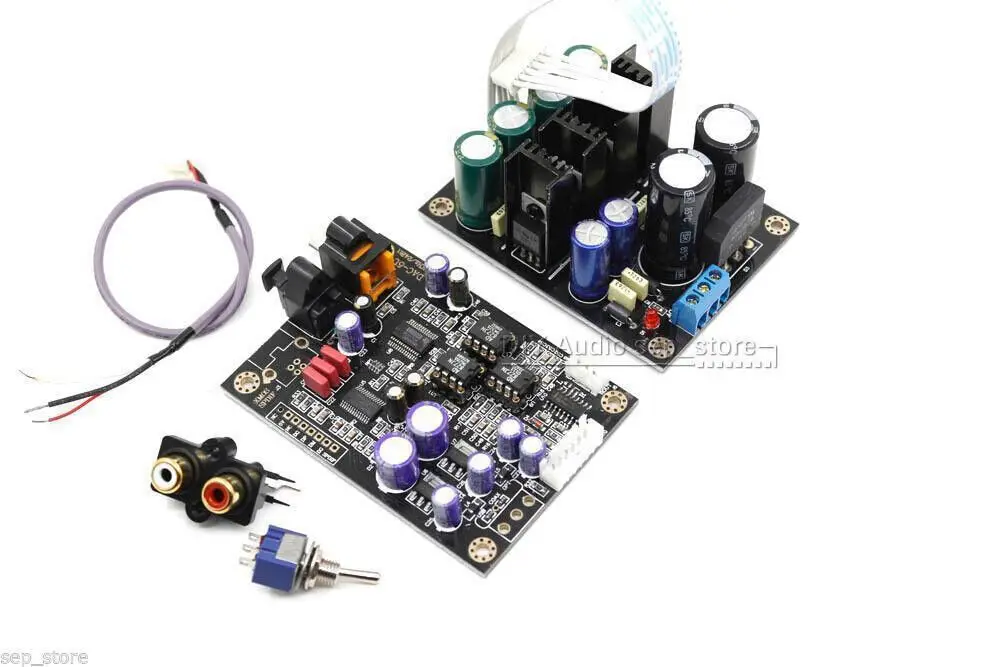 montado-decodificador-cs8416-pcm1798-placa-dac-24bit-192khz