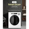 9-pound front mounted stainless steel washing machine with exhaust pipe and control panel, suitable forapartments and households 3