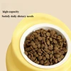 Women's Solid Ceramic Pet Bowl Set Non-Slip Twin Bowl Feeder with Anti-Tip Base & Wide Rim Heavy Duty Cat Dog Food Water Dishes 2