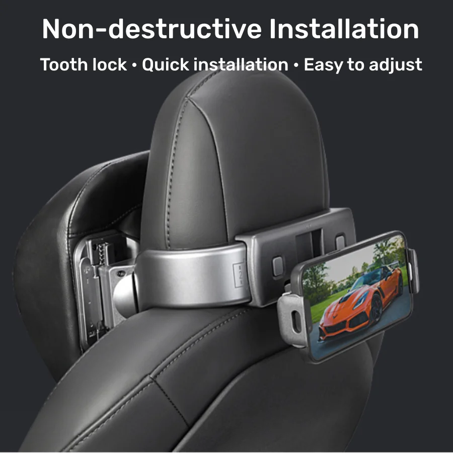 For Tesla Model Y Model 3 Multifunction Adjustable Car Neck Pillow Premium Vehicle Head Rest Support Headrest with Phone Holder car pillow car headrest car neck pillow