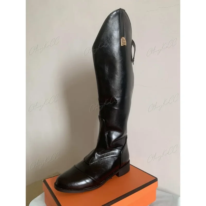 Women’s PU Leather High Horse Riding Boots 5