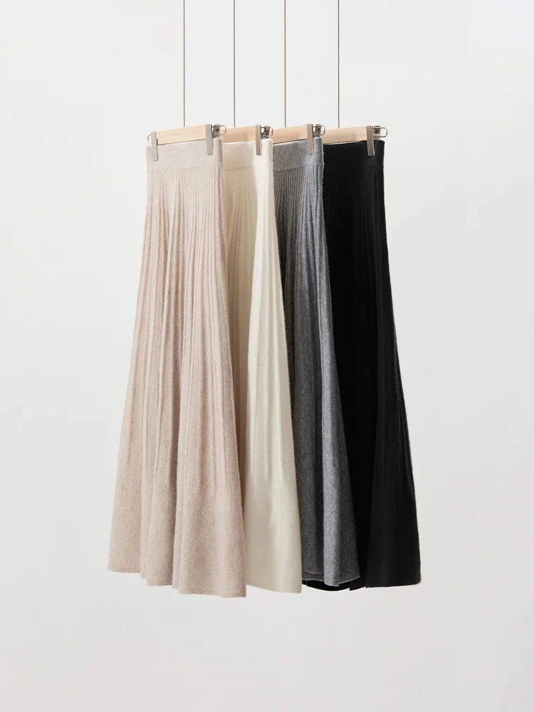Cashmere Skirt Back View