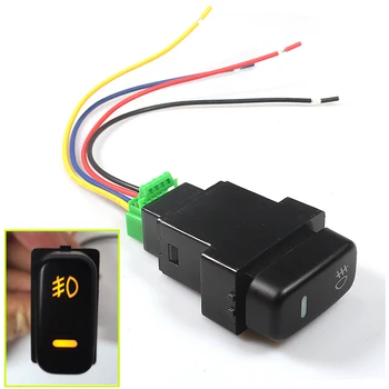 For Mitsubishi Lancer Pajero ASX Outlander Triton Colt Fog Light Switch Button 5Pin ON-OFF Controller Orange 12V